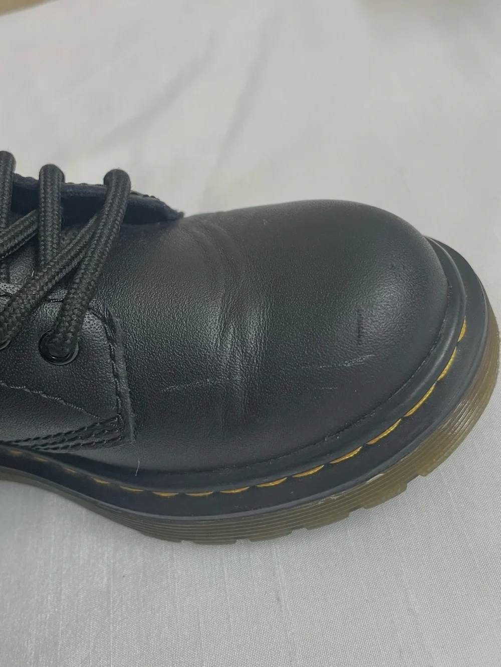 Dr. Martens 1460 J Softy T Black Leather Boots Unisex Kids Size US 13